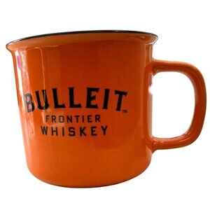Bulleit Frontier Whiskey Advertising Ceramic Coffee Tea Mug Cup Orange